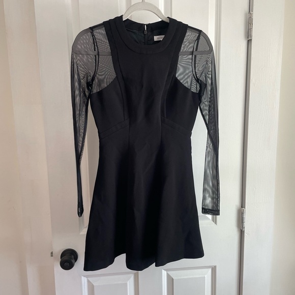 BCBGeneration Black dress - sheer sleeves 0 - Picture 2 of 3